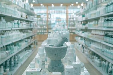 Comment le taux de marge brute est-il pris en compte dans l'évaluation d'une pharmacie ?